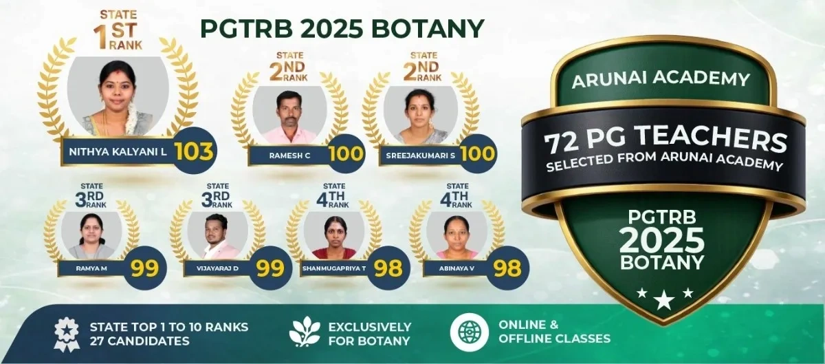 TN TRB Botany Classes Tamil Nadu